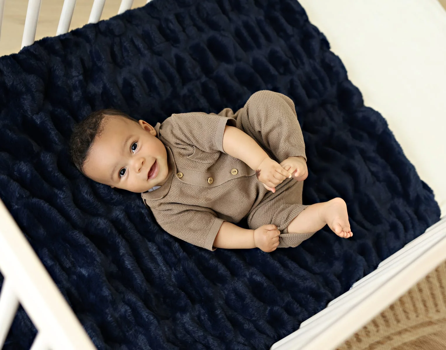 Hugs Navy Blanket - Image 3