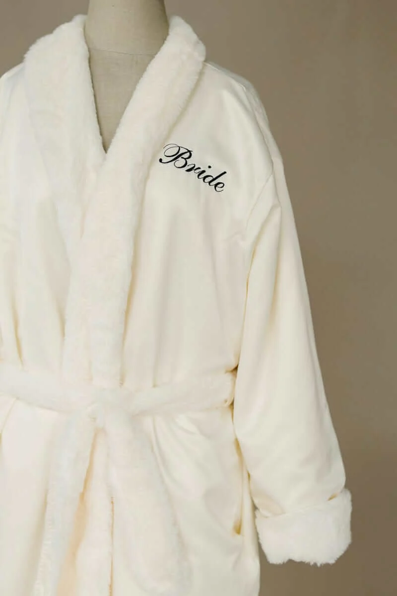 Satin Cream Robe - Image 5