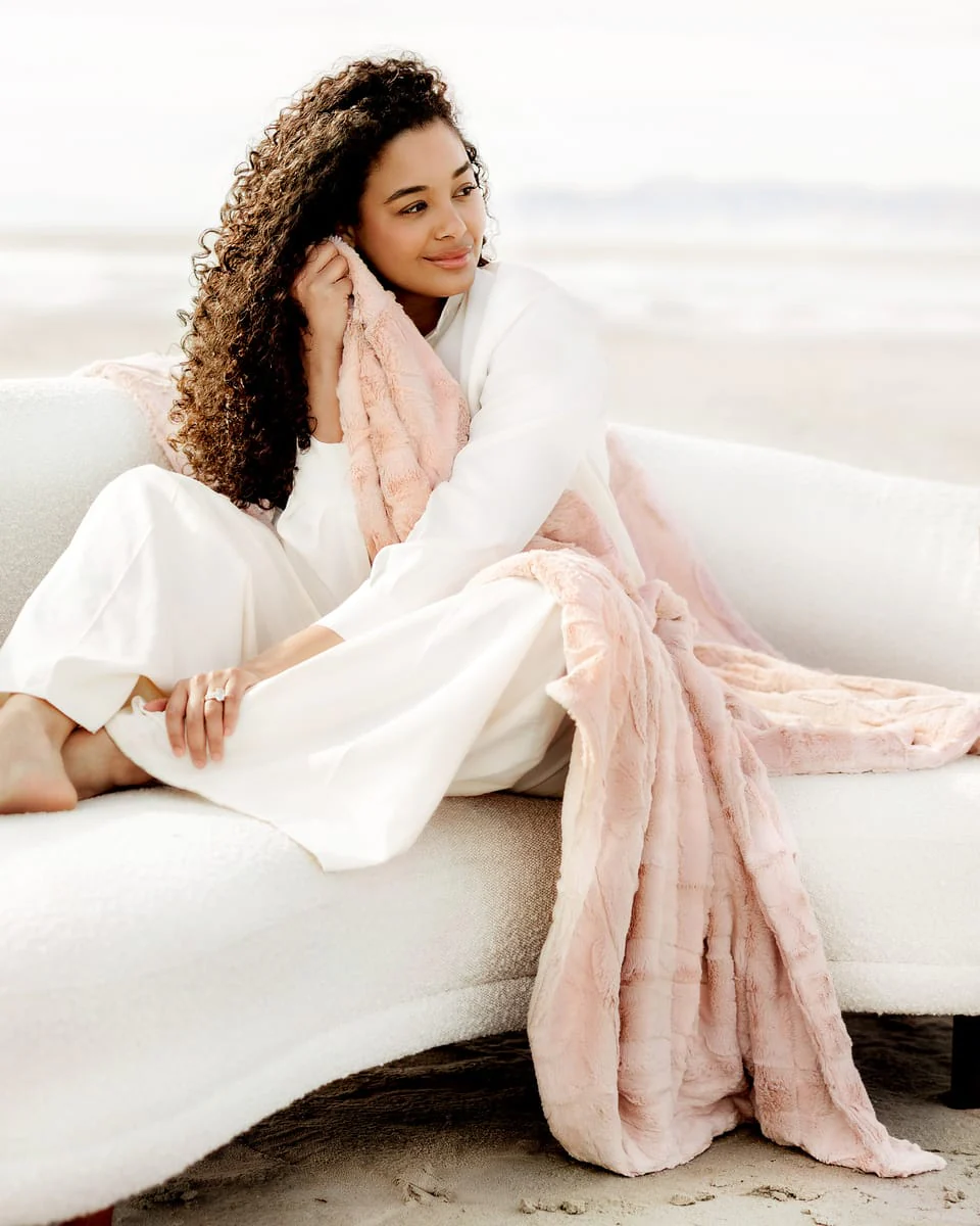 Sorbet Blush Pink Blanket - Image 3