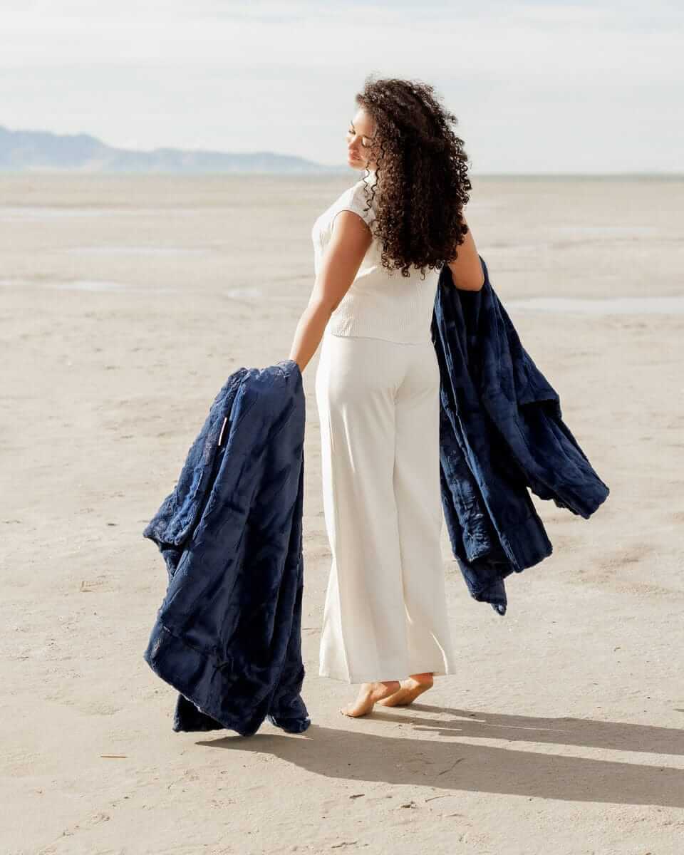 Sorbet Navy Blanket - Image 4