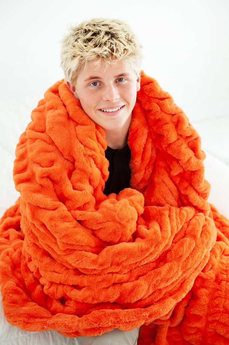 Hugs Orange Marmalade Blanket - Image 3
