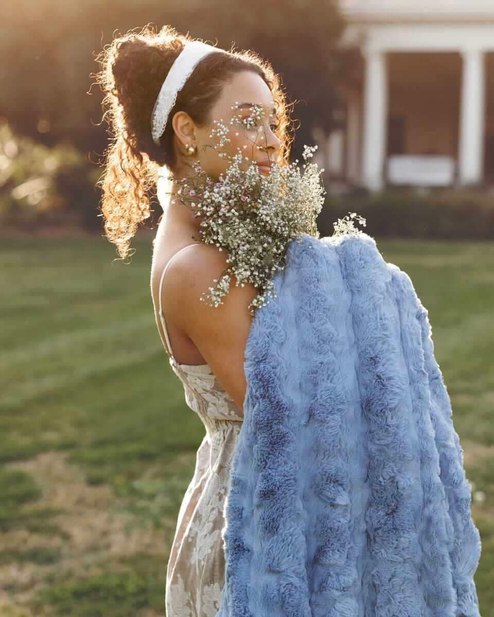 Ultra Sorbet Faded Denim Blanket - Image 2